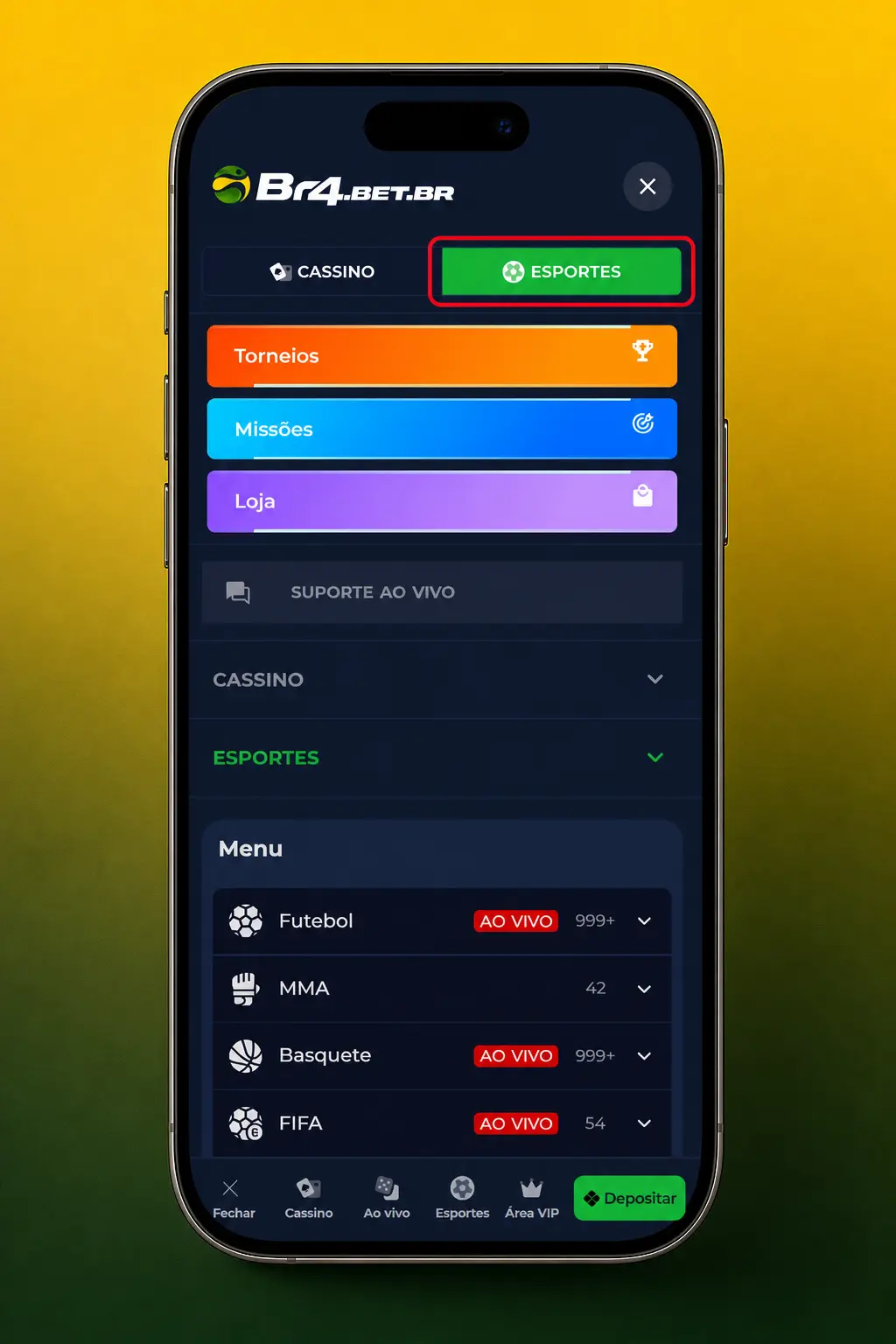 Apostas em hóquei no gelo pelo aplicativo BR4bet, com odds ao vivo, cash out e notificações push para Android e iOS.