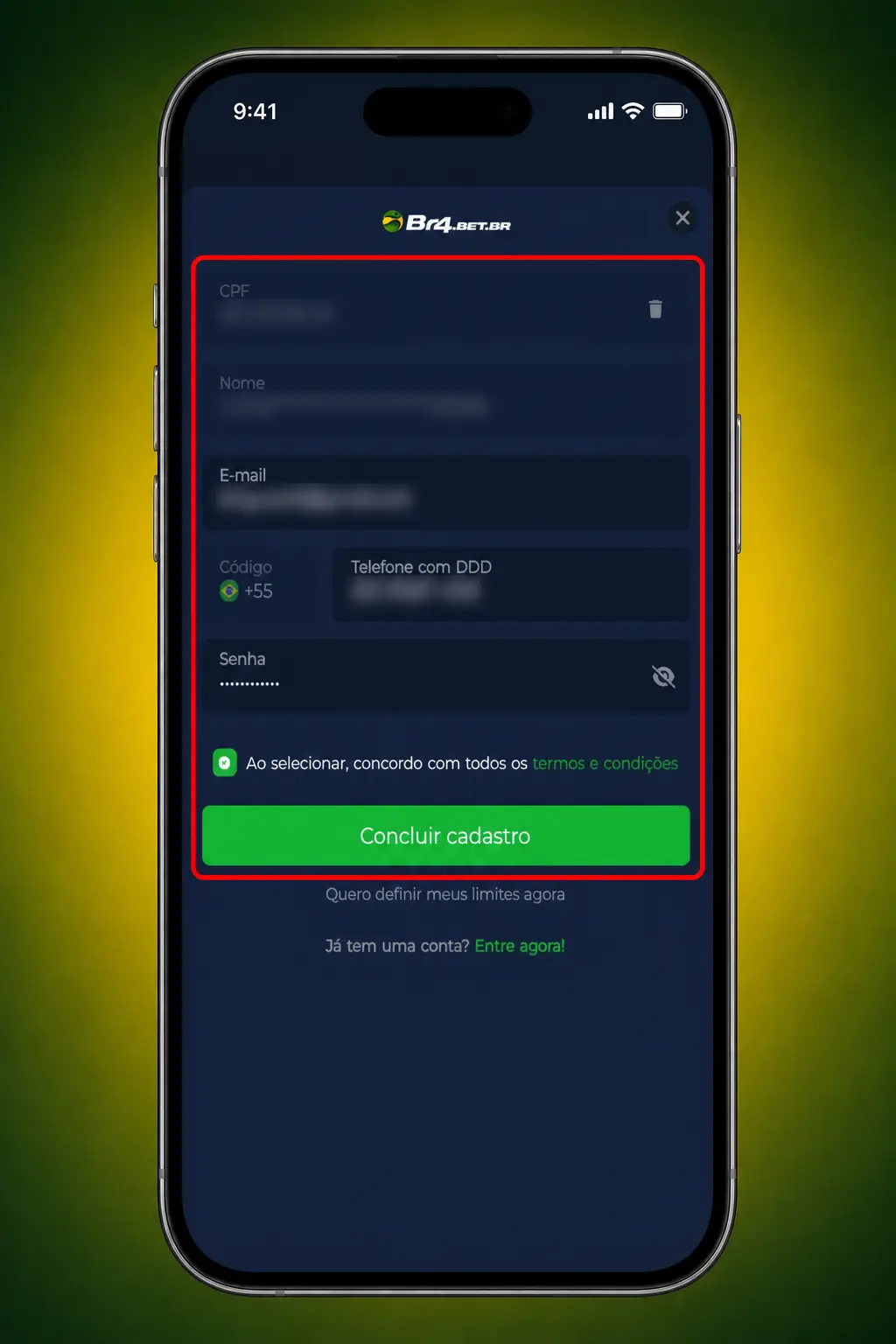 Tela do app BR4bet mostrando mercados de apostas em tênis com odds ao vivo para Android e iOS.