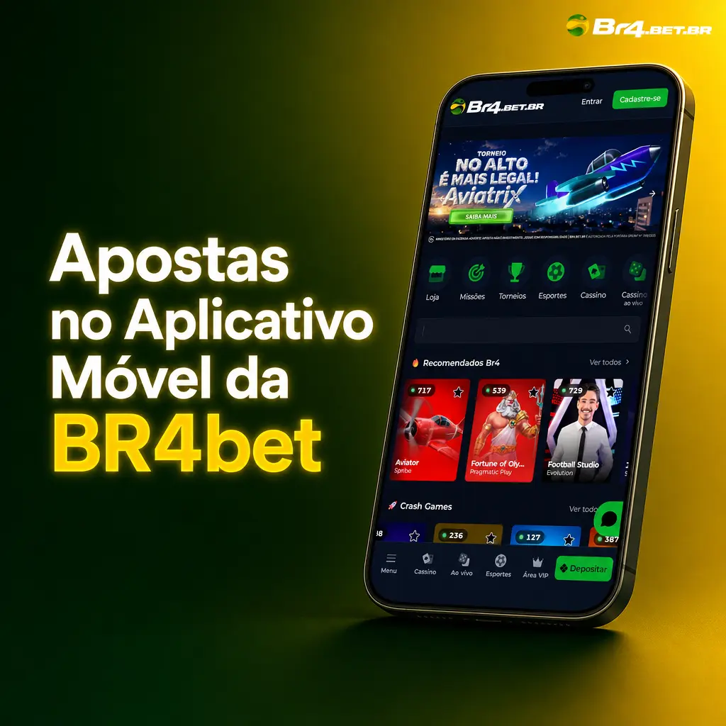 Aplicativo móvel BR4bet para Android com apostas ao vivo, PIX, bônus sincronizados e transmissão em tempo real