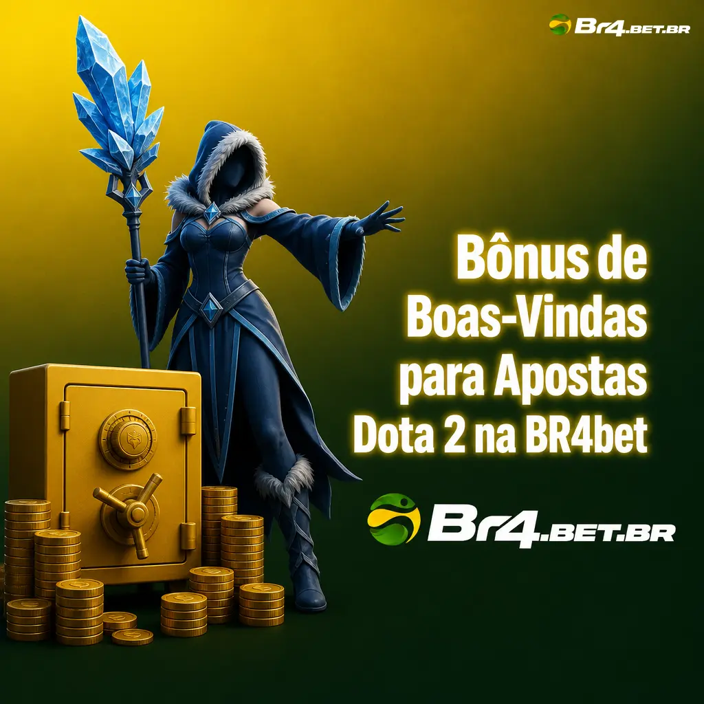 Bônus de boas-vindas BR4bet: 100% até R$300 no primeiro depósito para apostas em Dota 2 e eSports.