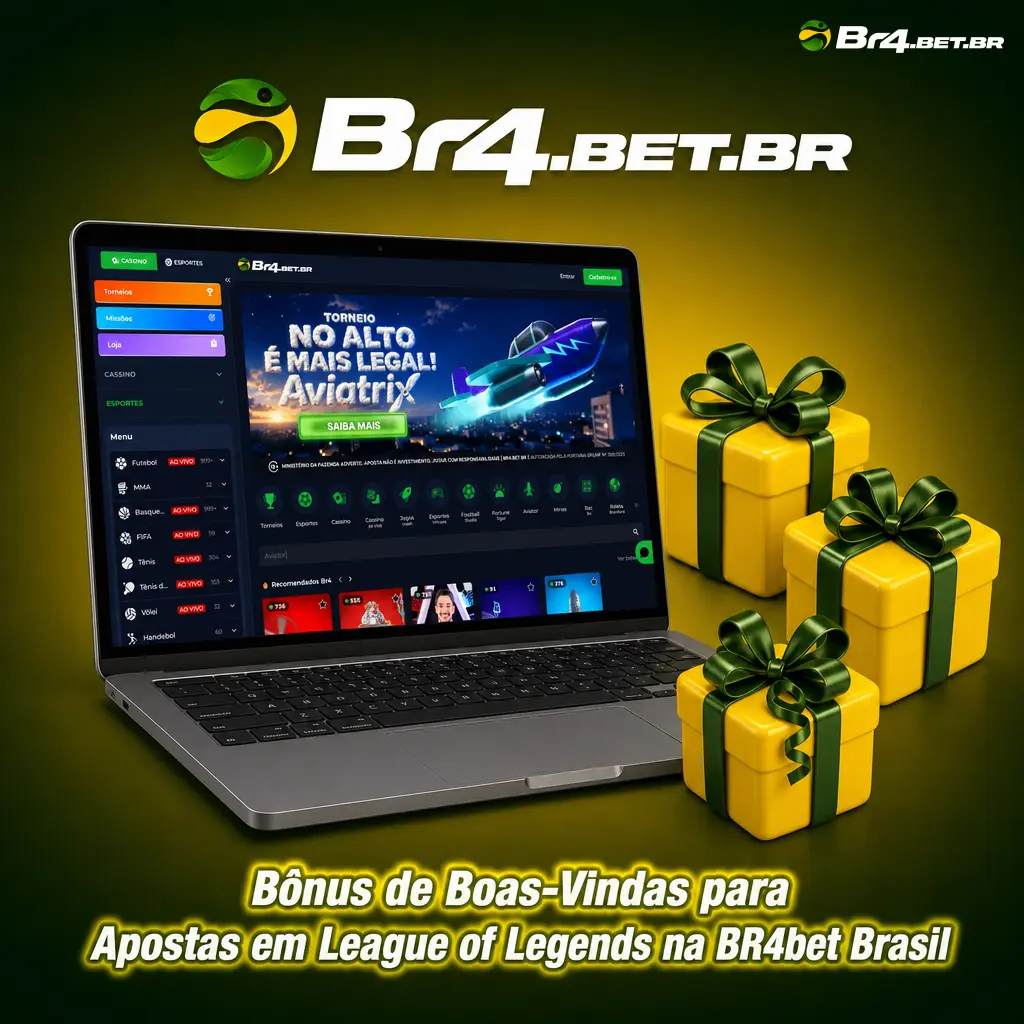 Bônus de 100% até R$300 no primeiro depósito da BR4bet para apostar em League of Legends no Brasil