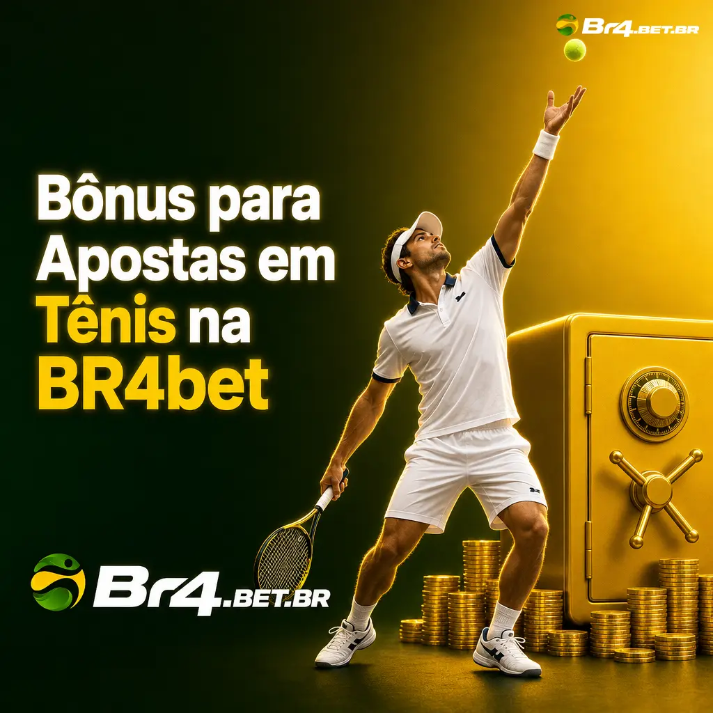 Bônus de 100% até R$600 para apostas em tênis na BR4bet, com depósito mínimo de R$30 via PIX ou cartão