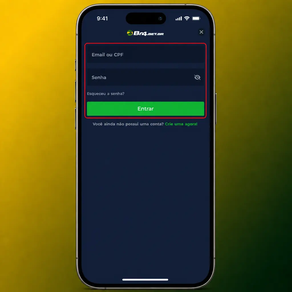 Passo a passo ilustrado para cadastro no BR4bet: formulário, dados pessoais, senha e validação da conta.