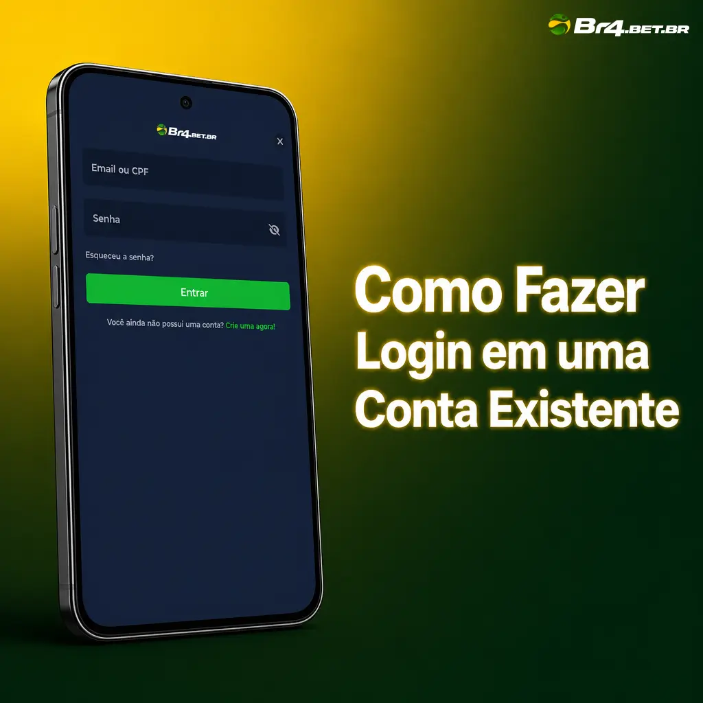 Tela de login do aplicativo mostrando passos para acessar conta existente com saldo e histórico preservados