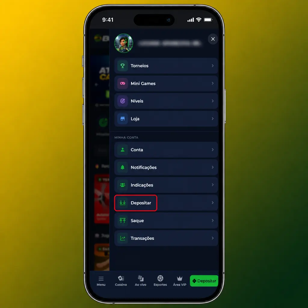 Passo a passo para fazer um depósito via Pix no aplicativo BR4bet, da seleção do valor ao pagamento com QR Code.