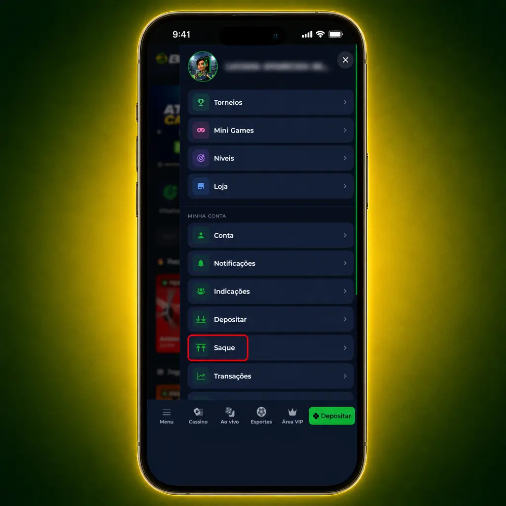 Passo a passo para sacar fundos pelo aplicativo BR4bet com confirmação via Pix e chave cadastrada