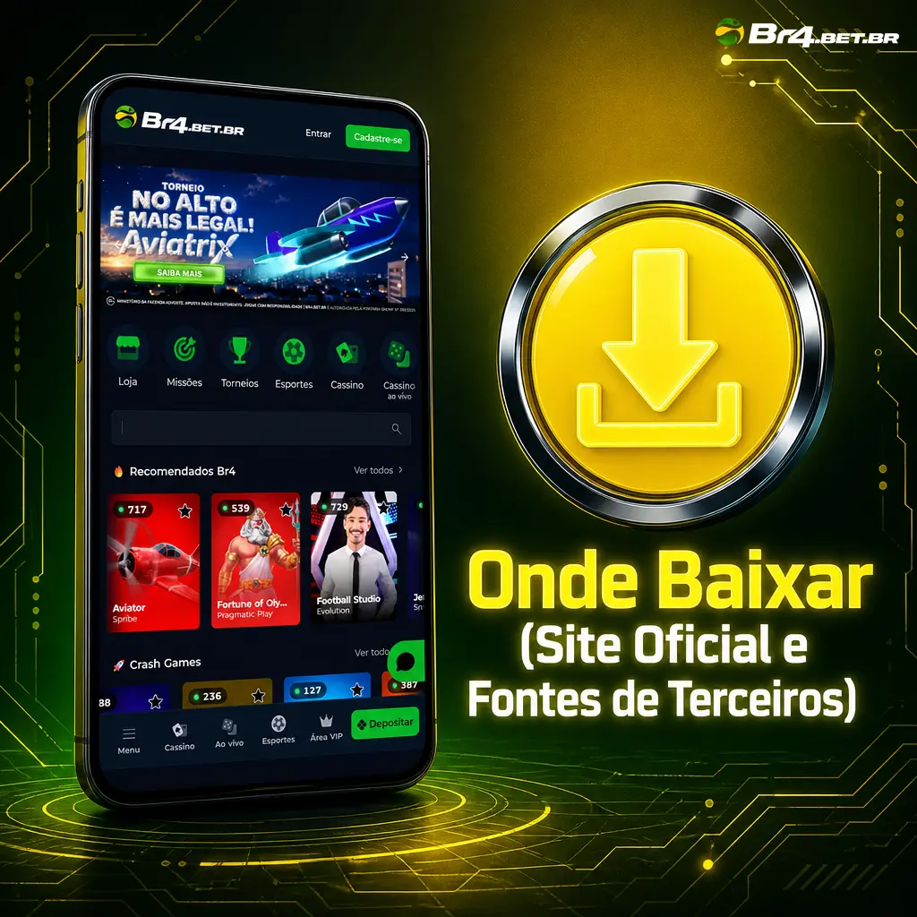 Baixe o APK do BR4bet apenas pelo site oficial para evitar riscos de phishing e malware em fontes de terceiros
