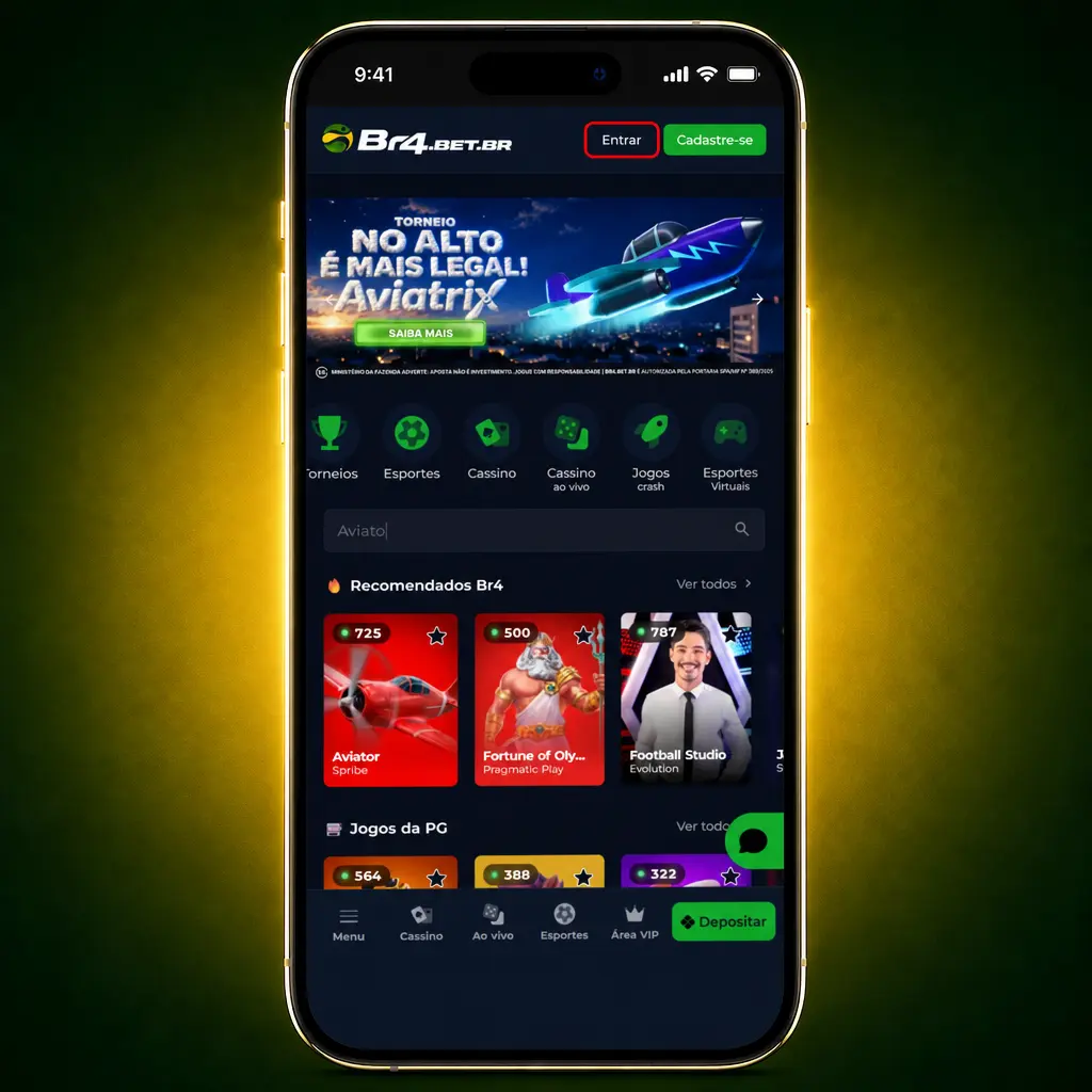Passo a passo para fazer login na conta do BR4bet em quatro etapas simples