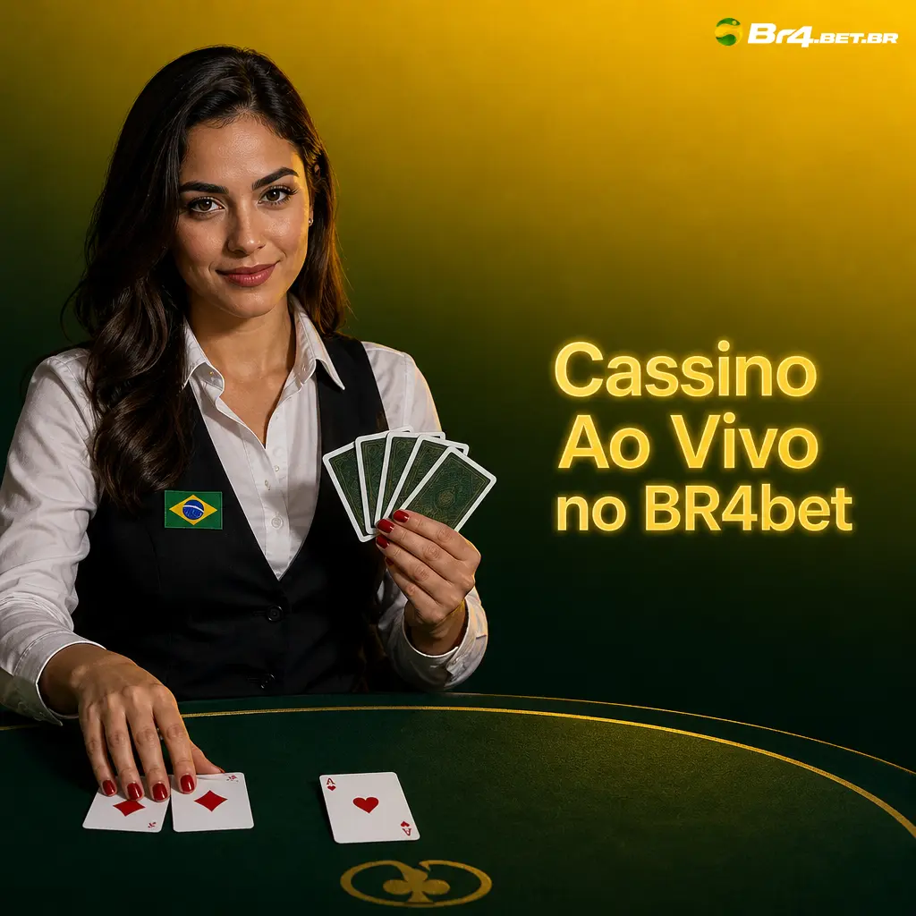 Cassino ao vivo do BR4bet com dealers reais, mesas HD 24h e jogos como roleta, blackjack e bacará