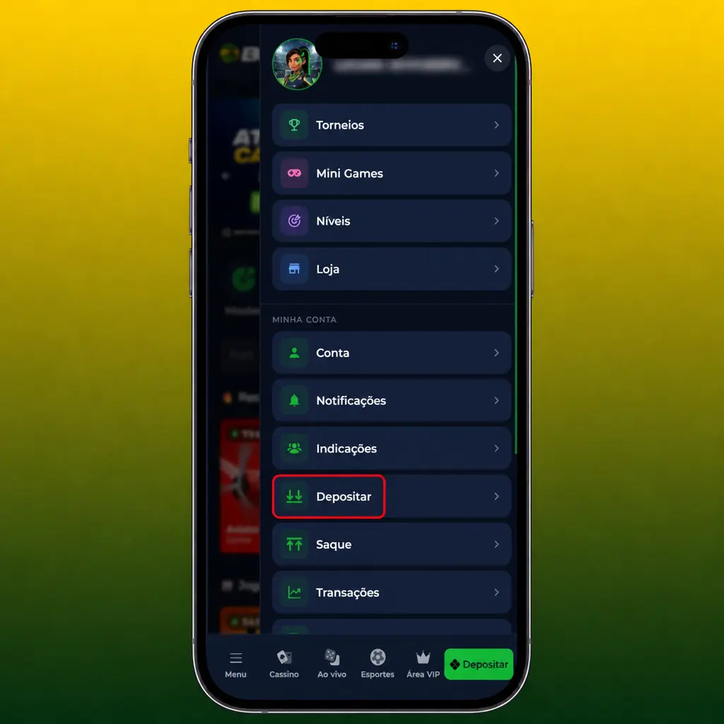 Passo a passo para depositar via Pix no BR4bet: login, clique em Depositar, selecione Pix e confirme o valor.