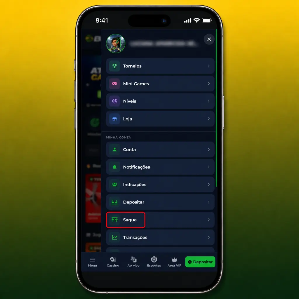 Passo a passo para sacar do BR4bet via Pix ou outro método, com valor mínimo de R$50