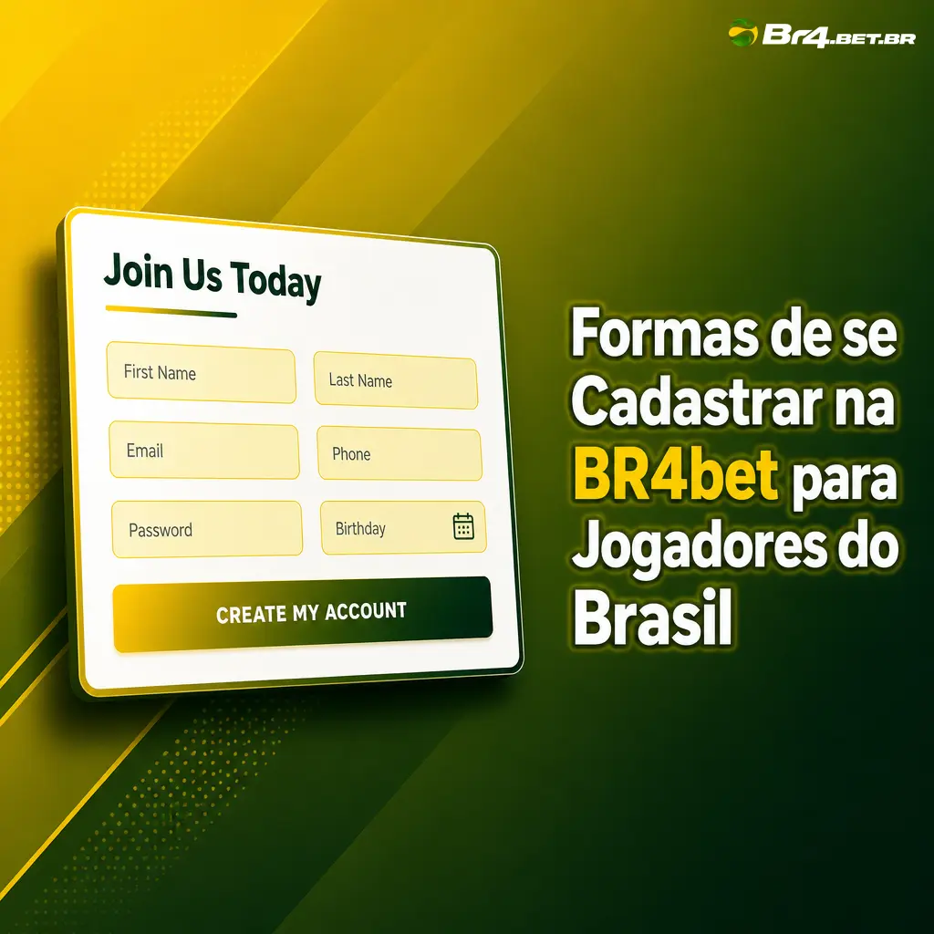 Quatro formas de se cadastrar na BR4bet: padrão, rápido, via rede social ou pelo aplicativo móvel, para jogadores do Brasil.