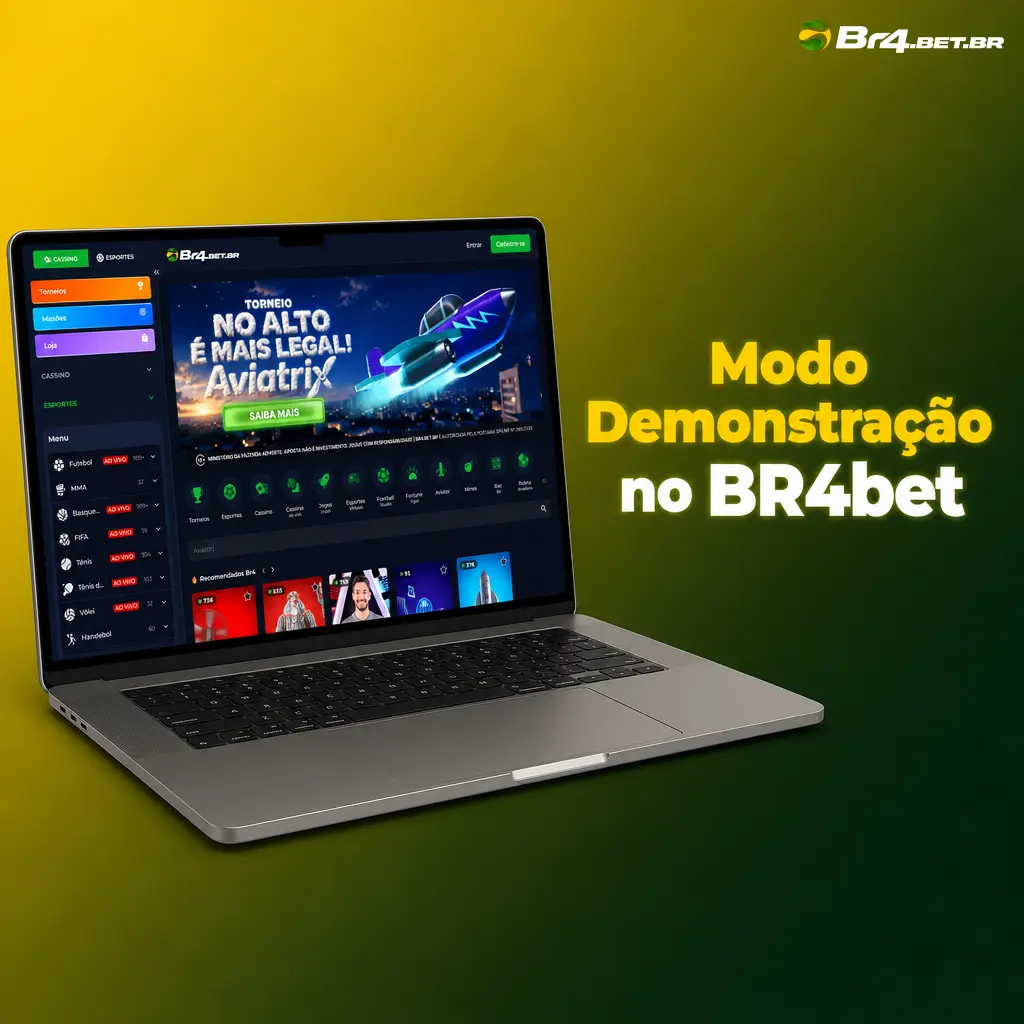 Modo Demonstração no BR4bet: jogue slots e fast games com créditos virtuais, sem cadastro, no navegador ou celular.