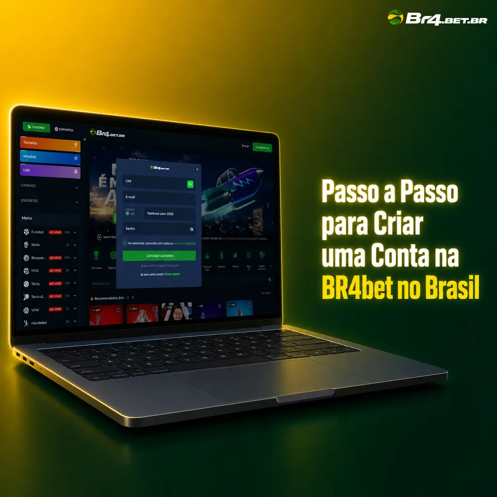 Passo a passo para criar conta na BR4bet no Brasil: preencha dados, escolha BRL e finalize o cadastro com segurança.