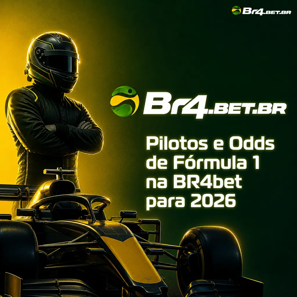 Tabela com pilotos, equipes e odds de campeão da Fórmula 1 2026 na BR4bet, incluindo a estreia da Cadillac no grid.