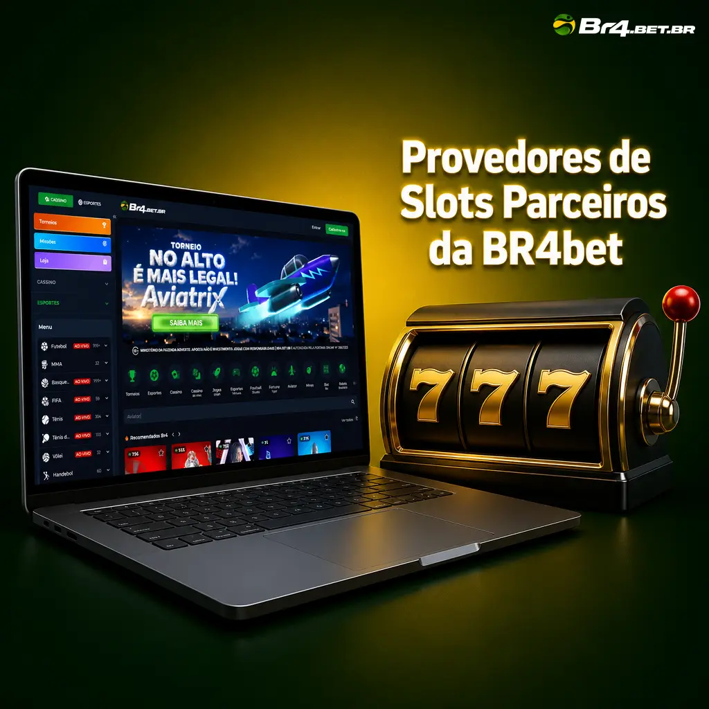 Provedores de slots parceiros da BR4bet, incluindo Pragmatic Play, PG Soft, NetEnt e outros estúdios renomados