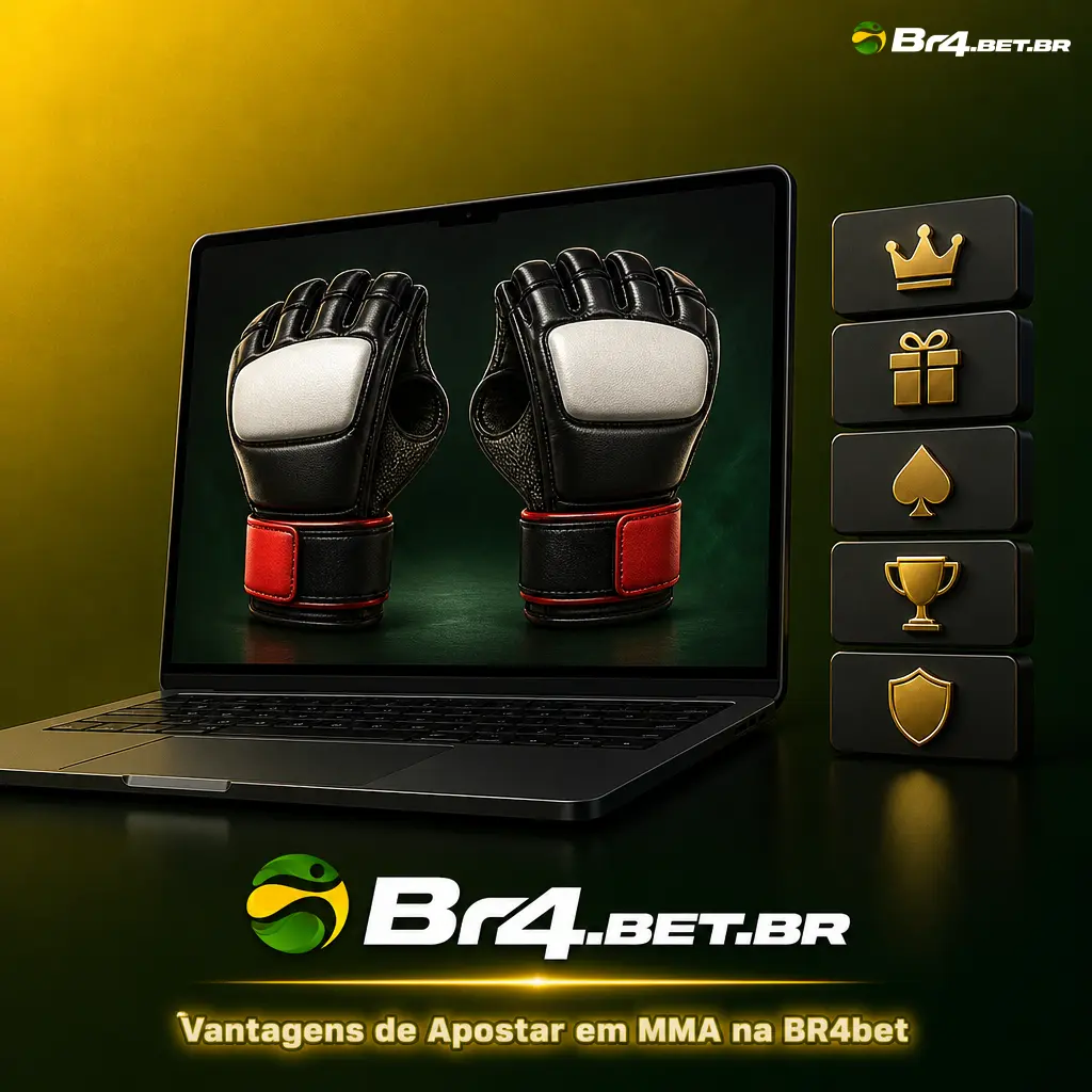 Vantagens de apostar em MMA na BR4bet: odds ao vivo, Cash Out, PIX rápido e cobertura de mais de 40 eventos mensais.